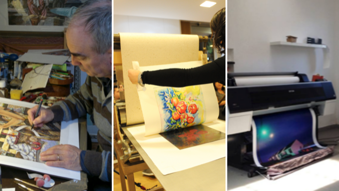 Las diferencias entre las diversas formas de impresión (serigrafía, grabado, giclée)