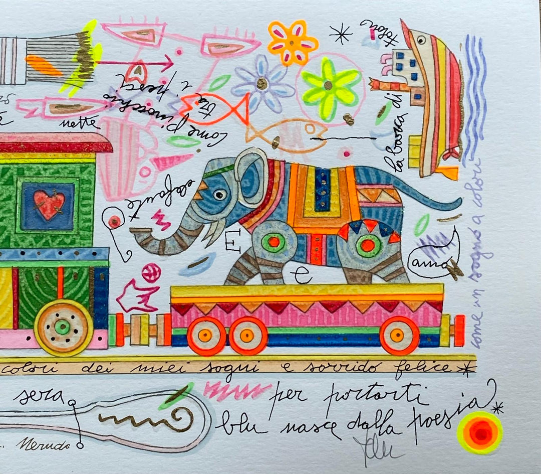 Prenderò l'ultimo treno della sera... (fondo bianco) | Francesco Musante