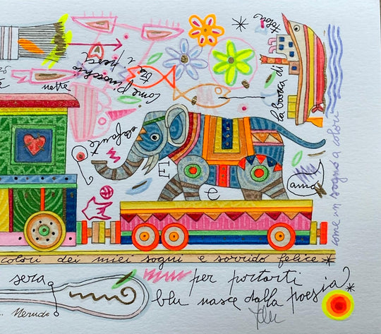 Prenderò l'ultimo treno della sera... (fondo bianco) | Francesco Musante