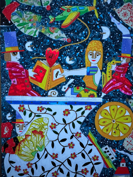 Il libro apre le sue pagine (fondo blu) | Francesco Musante