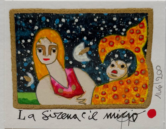 Opera in cornice: La sirena e il micio  | Francesco Musante