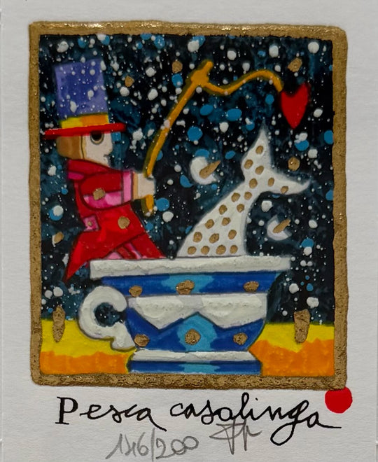 Opera in cornice: Pesca casalinga | Francesco Musante