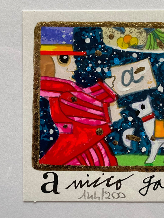 Opera in cornice: Amico gatto | Francesco Musante