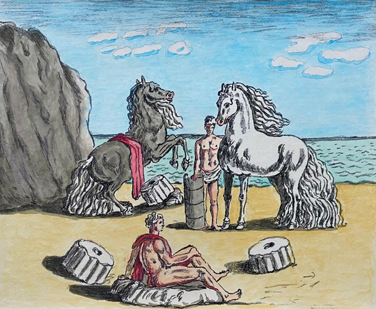 Riposo presso l'Egeo | Giorgio De Chirico