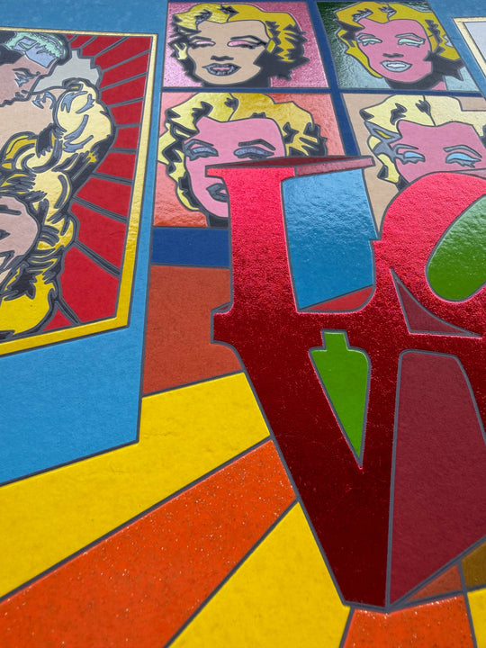 Opera incorniciata: Love Overload | Ugo Nespolo - Arte Focus™