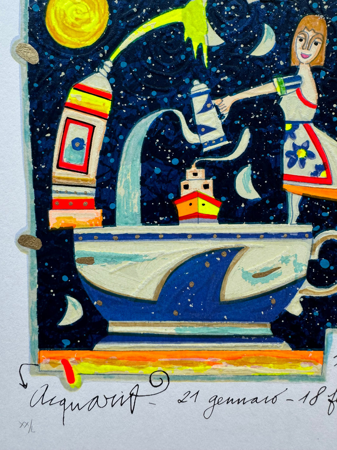 Segni Zodiacali "Acquario" (Fondo bianco) | Francesco Musante