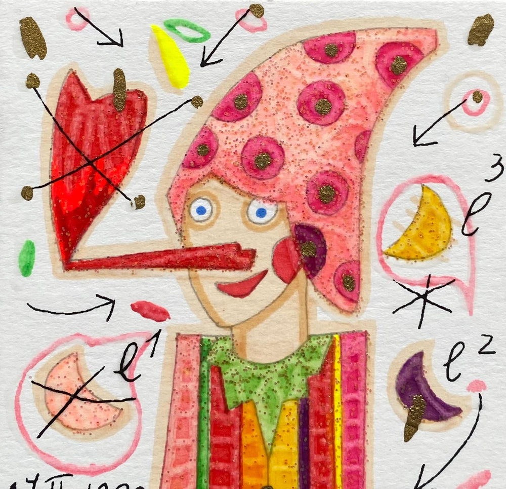 Pinocchio e le 3 (tre) lune (Fondo bianco) | Francesco Musante