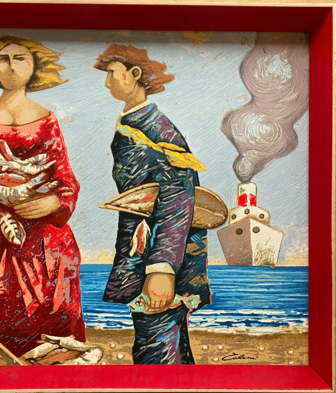 Opera incorniciata: Cercatori di conchiglie | Giampaolo Talani