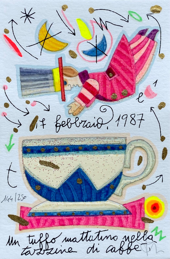 Un tuffo mattutino nel caffè (Fondo bianco) | Francesco Musante