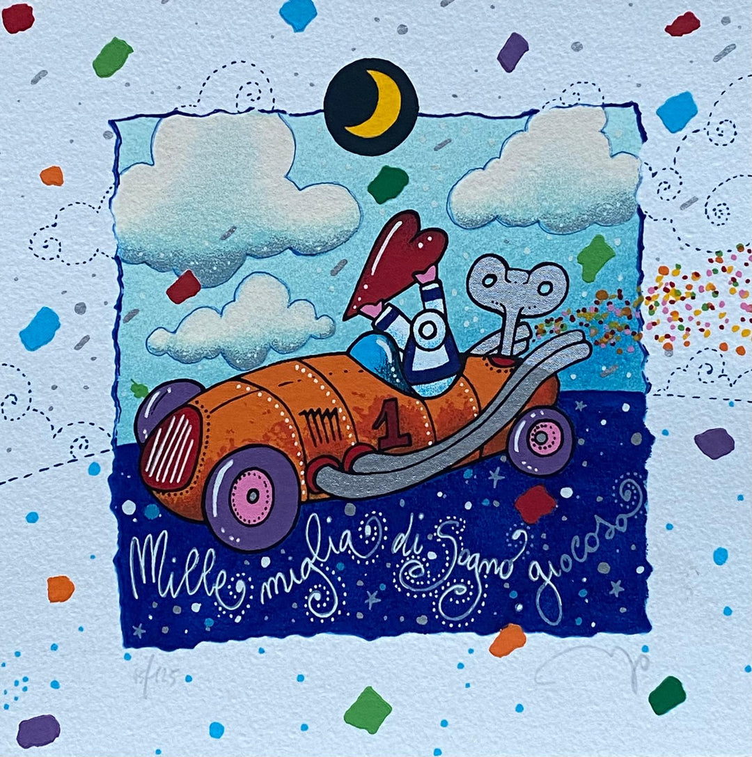 Mille miglia di sogno giocoso (bianco) | Andrea Agostini - Arte Focus™