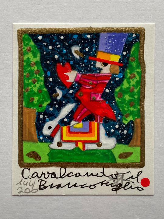 Opera in cornice: Cavalcando il bianconiglio | Francesco Musante