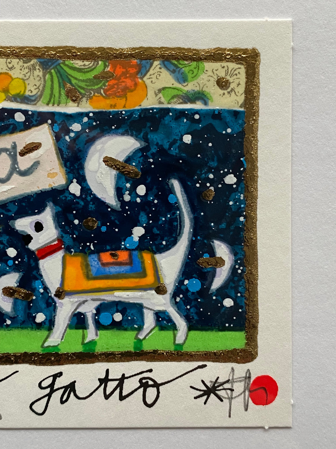 Opera in cornice: Amico gatto | Francesco Musante