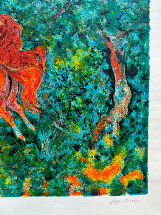 Cavalli in riva al fiume  | Aligi Sassu