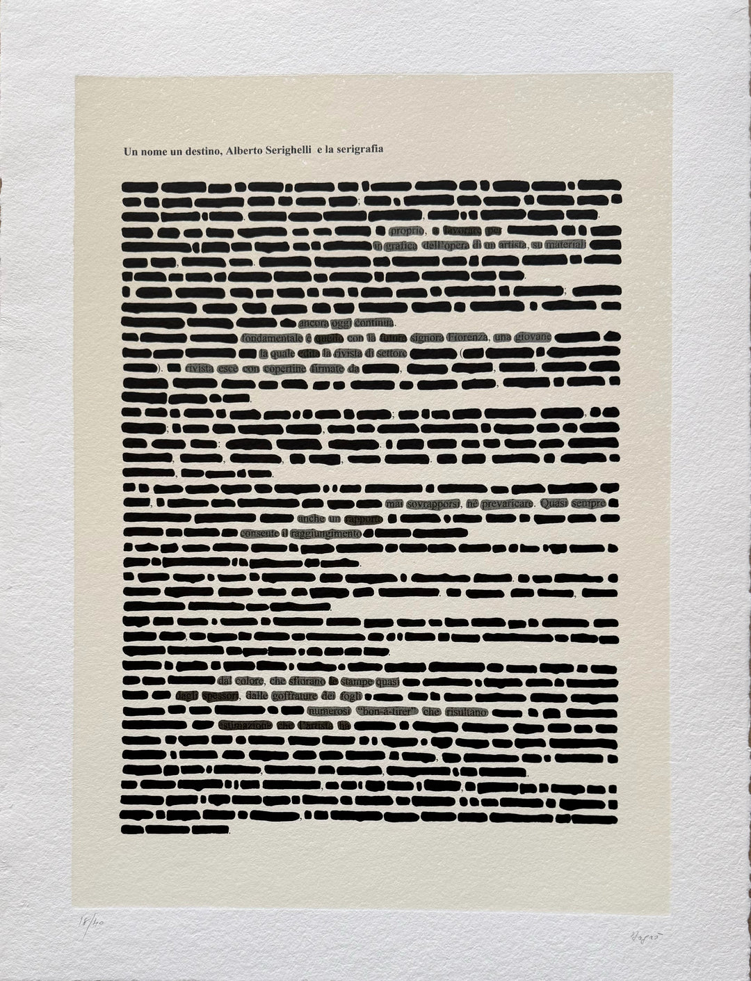 Sans Titre | Emilio Isgrò