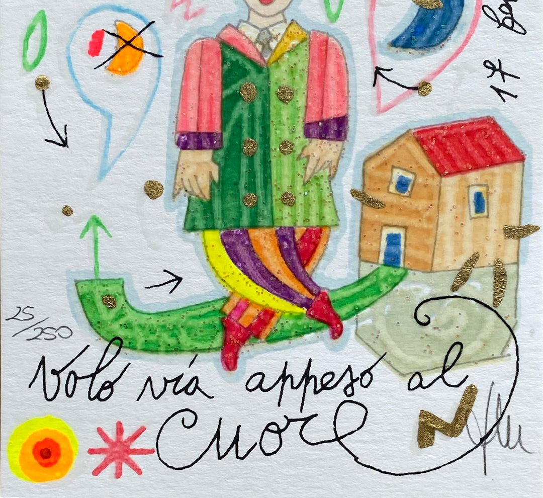 Volo via appeso al cuore (Fondo bianco) | Francesco Musante