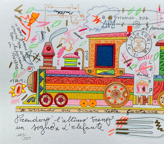 Prenderò l'ultimo treno della sera... (fondo bianco) | Francesco Musante