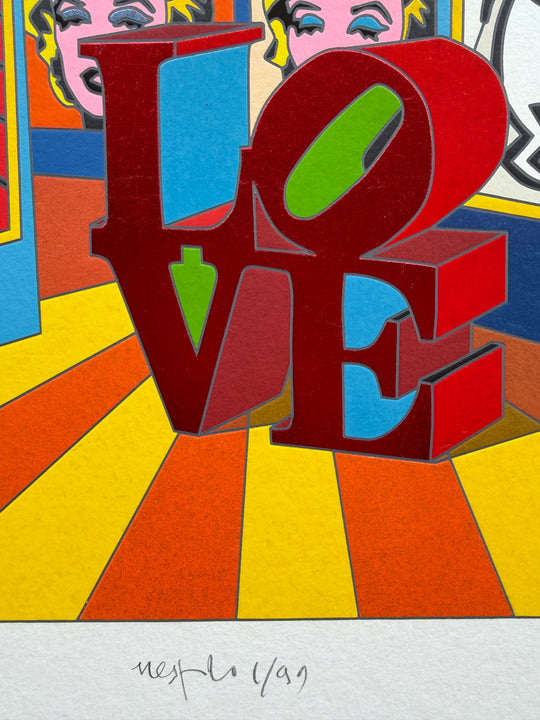 Opera incorniciata: Love Overload | Ugo Nespolo - Arte Focus™