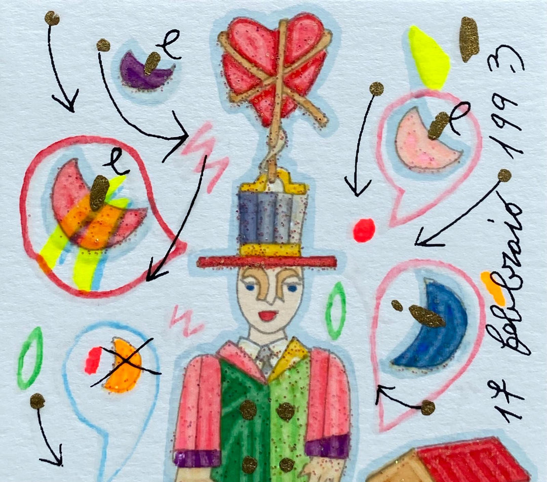 Volo via appeso al cuore (Fondo bianco) | Francesco Musante