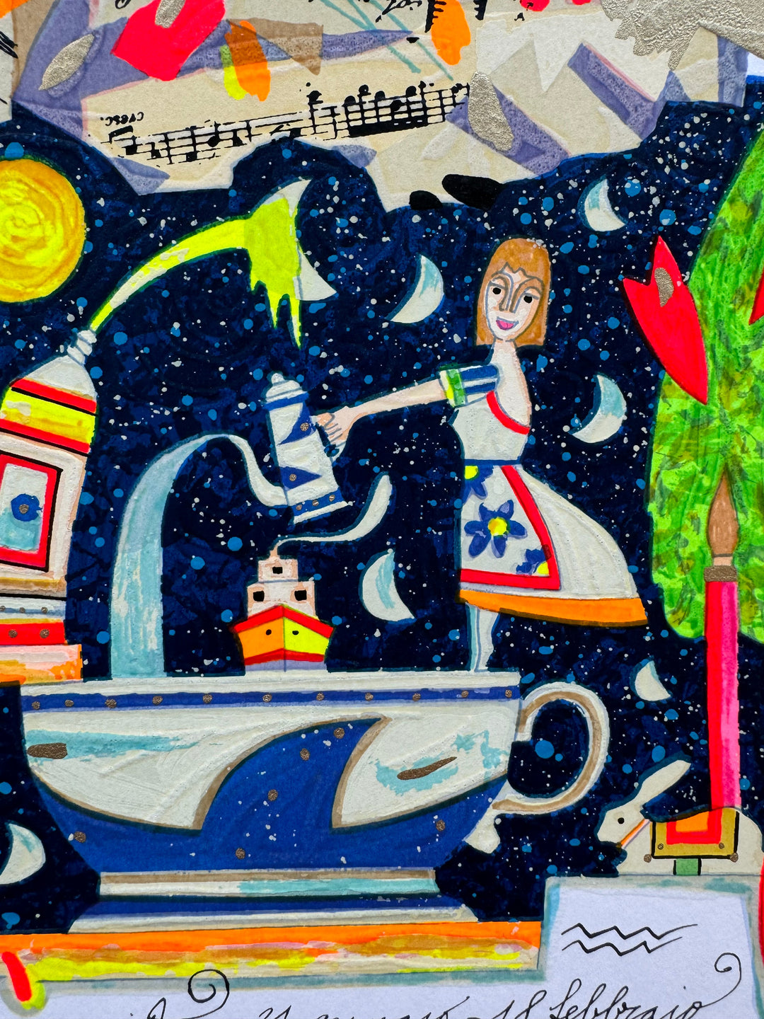 Segni Zodiacali "Acquario" (Fondo bianco) | Francesco Musante