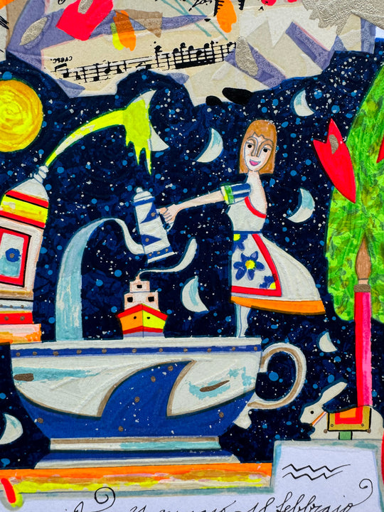 Segni Zodiacali "Acquario" (Fondo bianco) | Francesco Musante