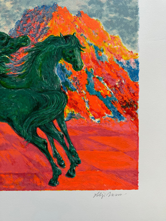 Cavalli in corsa  | Aligi Sassu