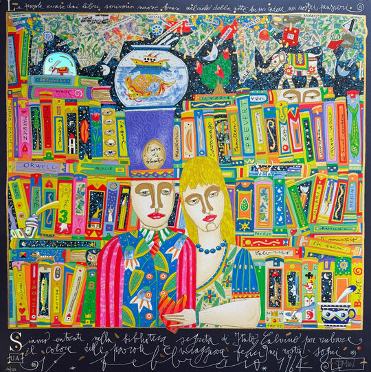 La biblioteca segreta di Italo Calvino (Fondo Blu) | Francesco Musante