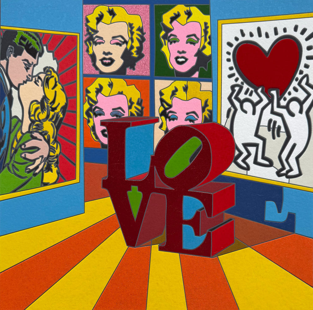 Opera incorniciata: Love Overload | Ugo Nespolo - Arte Focus™