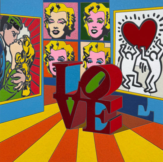 Opera incorniciata: Love Overload | Ugo Nespolo - Arte Focus™