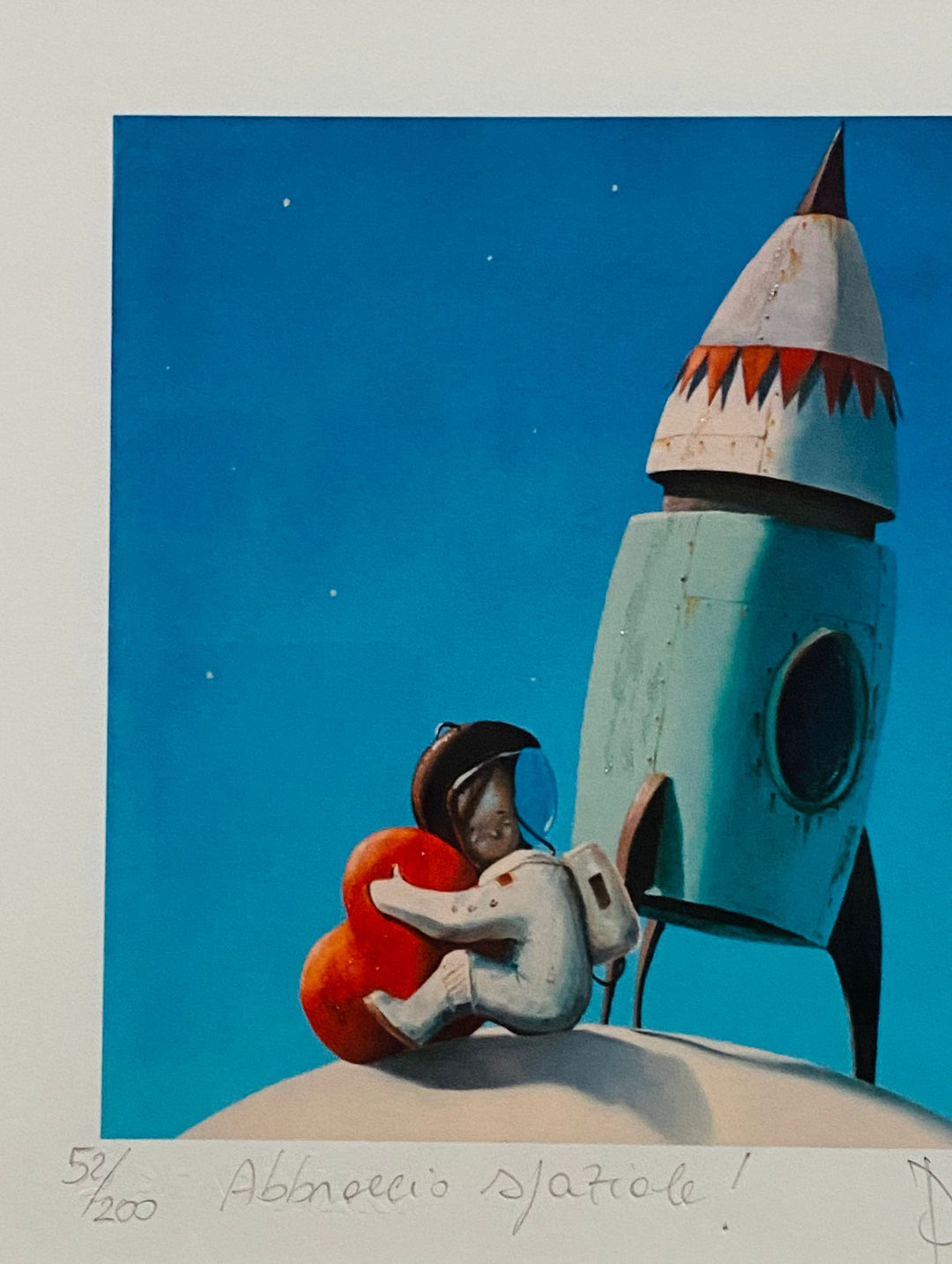 Opera in cornice: Abbraccio spaziale | Diego Santini