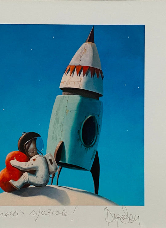 Opera in cornice: Abbraccio spaziale | Diego Santini