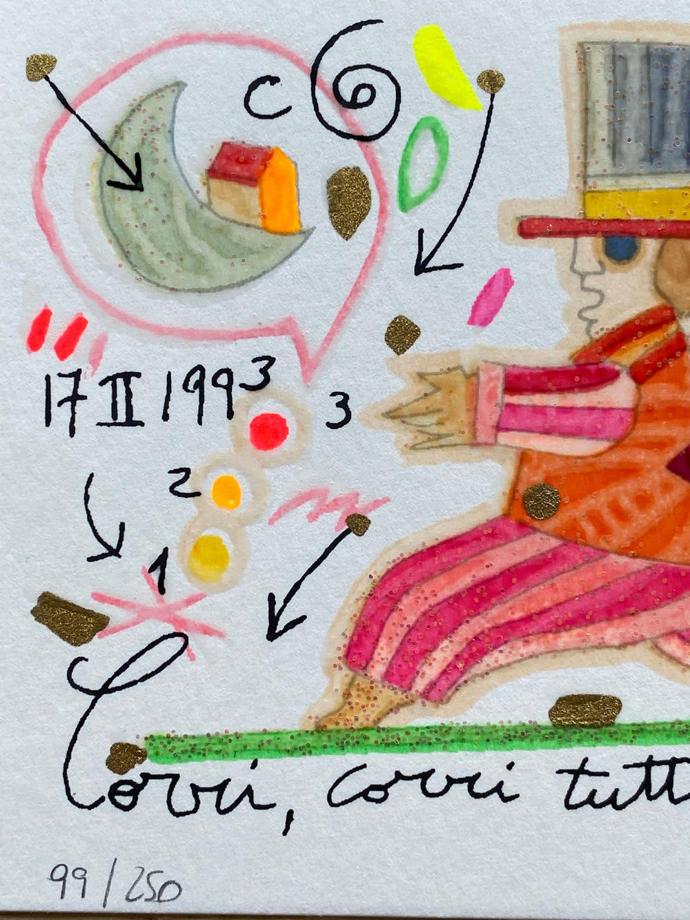 Corri corri tutto il giorno (Fondo bianco) | Francesco Musante