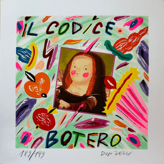 Il codice Botero (fondo bianco) | Bruno Donzelli - Arte Focus™