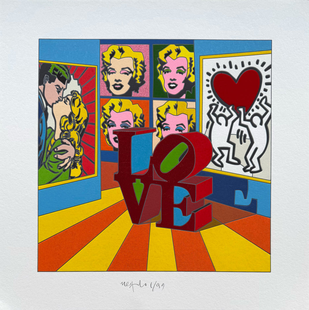 Opera incorniciata: Love Overload | Ugo Nespolo - Arte Focus™
