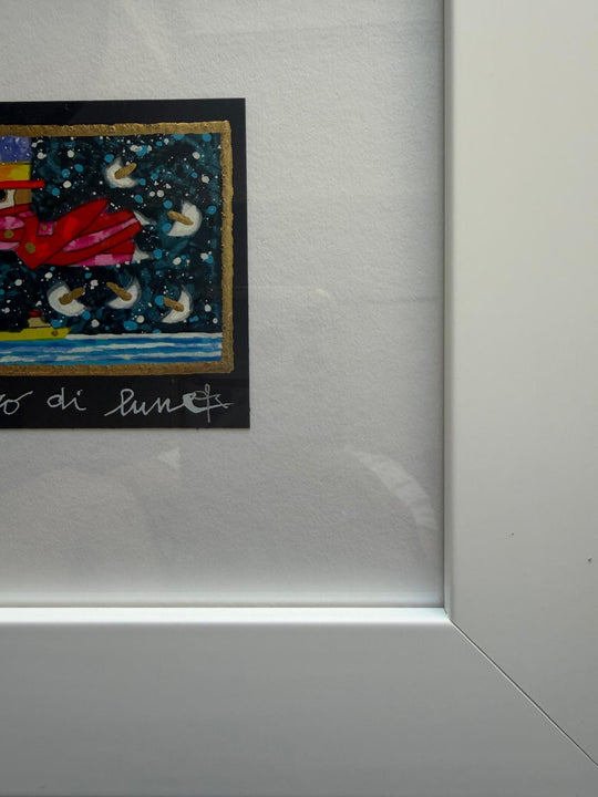 Opera in cornice: Ladro di lune (fondo blu) | Francesco Musante