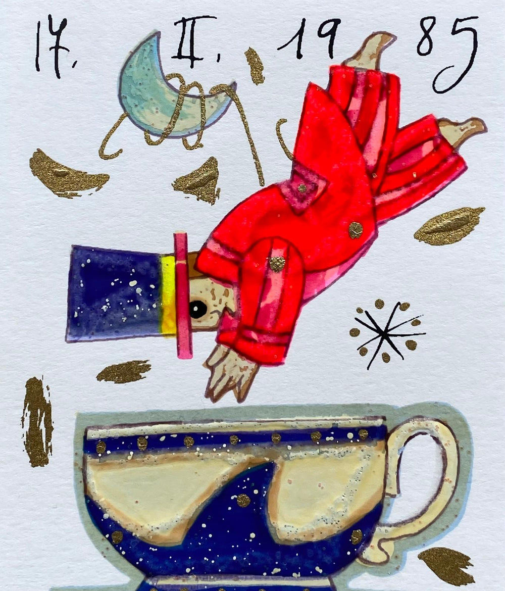 Tuffo nella tazzina di caffè  (Fondo bianco) | Francesco Musante