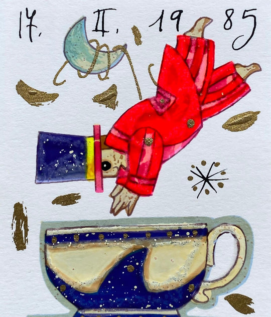 Tuffo nella tazzina di caffè  (Fondo bianco) | Francesco Musante