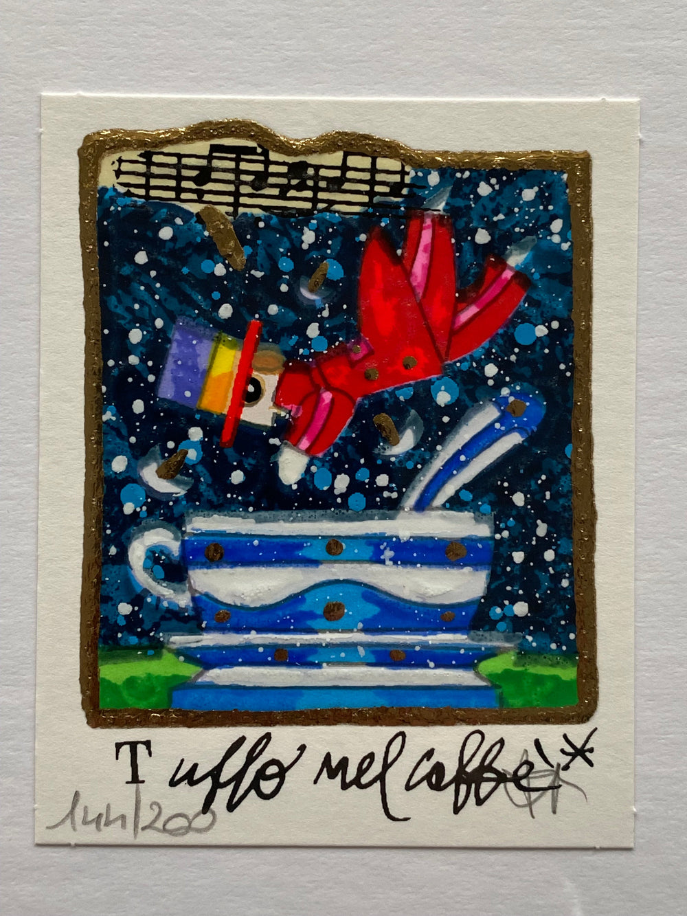 Opera in cornice: Tuffo nel caffè | Francesco Musante