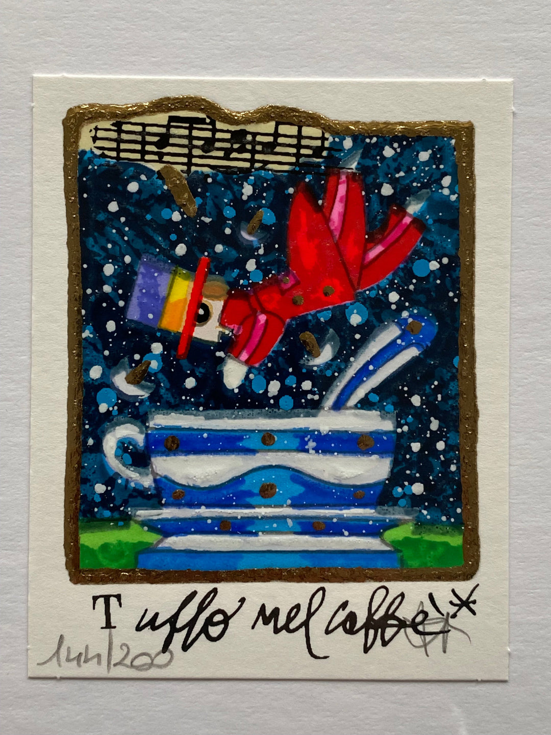 Opera in cornice: Tuffo nel caffè | Francesco Musante