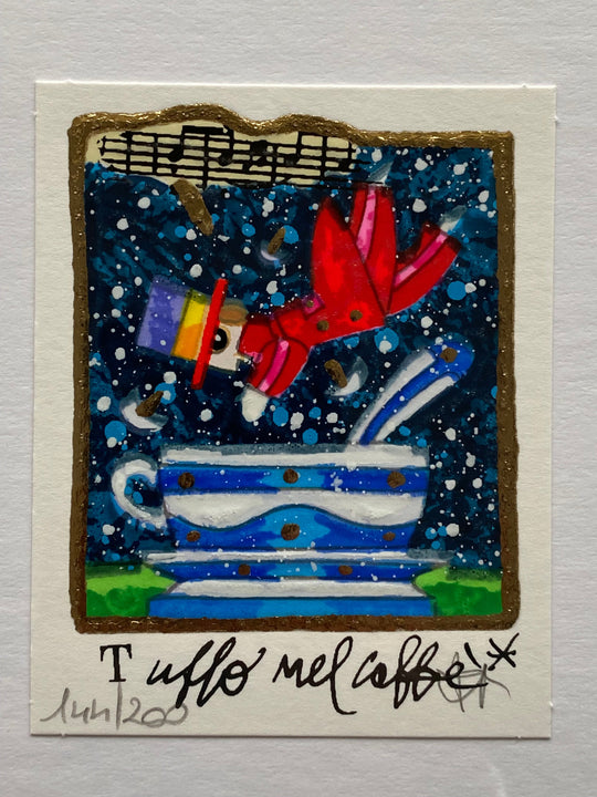 Opera in cornice: Tuffo nel caffè | Francesco Musante