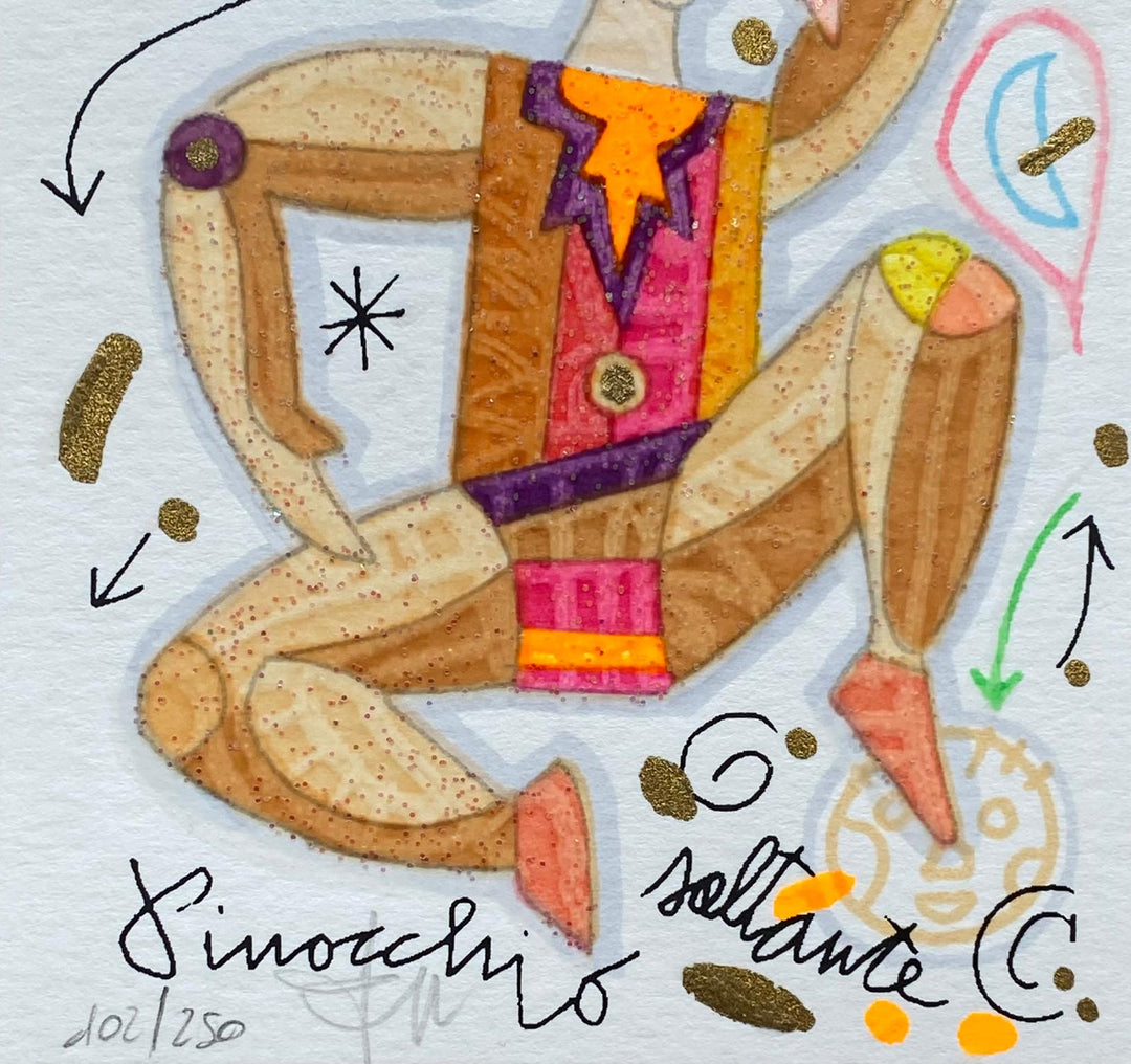 Pinocchio Saltellante (Fondo bianco) | Francesco Musante