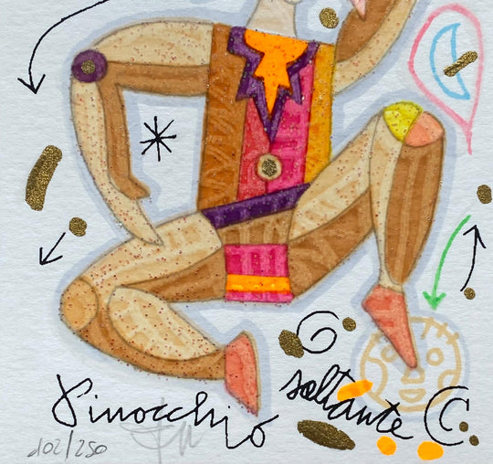 Pinocchio Saltellante (Fondo bianco) | Francesco Musante