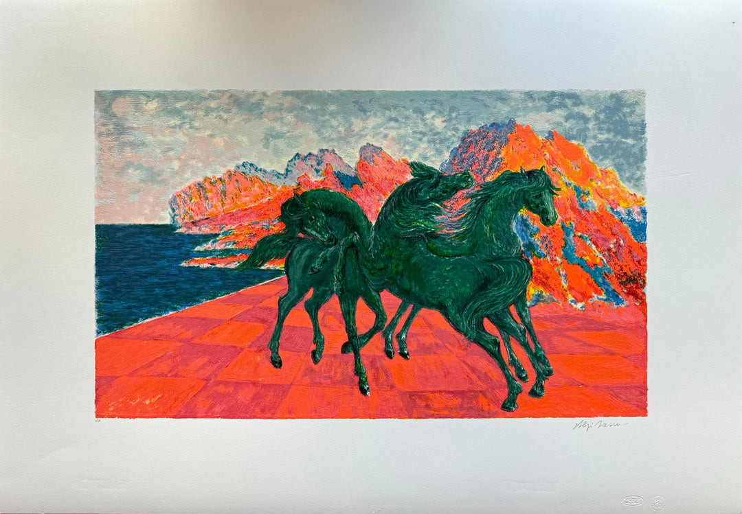 Cavalli in corsa  | Aligi Sassu