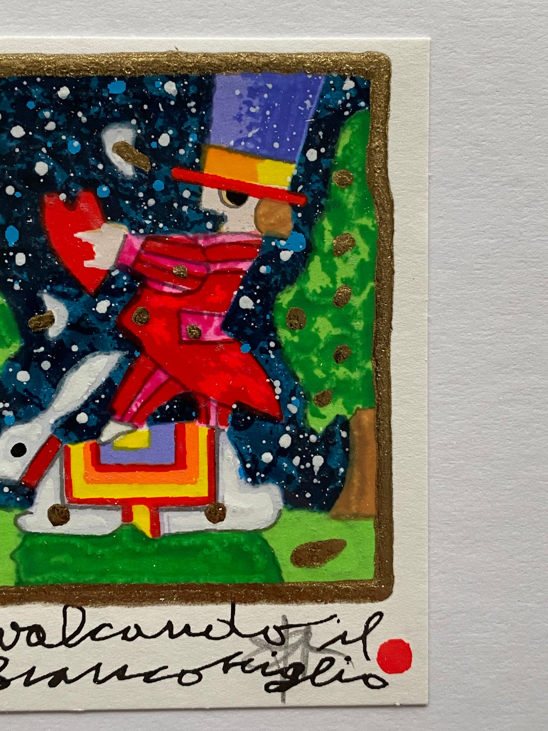 Opera in cornice: Cavalcando il bianconiglio | Francesco Musante