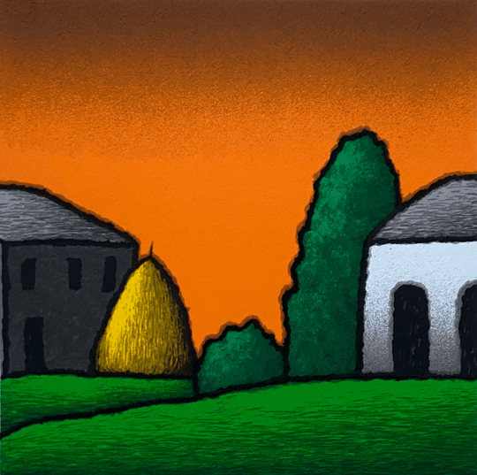 Casali a sera | Tino Stefanoni - Arte Focus™