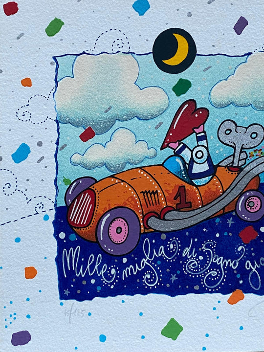 Mille miglia di sogno giocoso (bianco) | Andrea Agostini - Arte Focus™