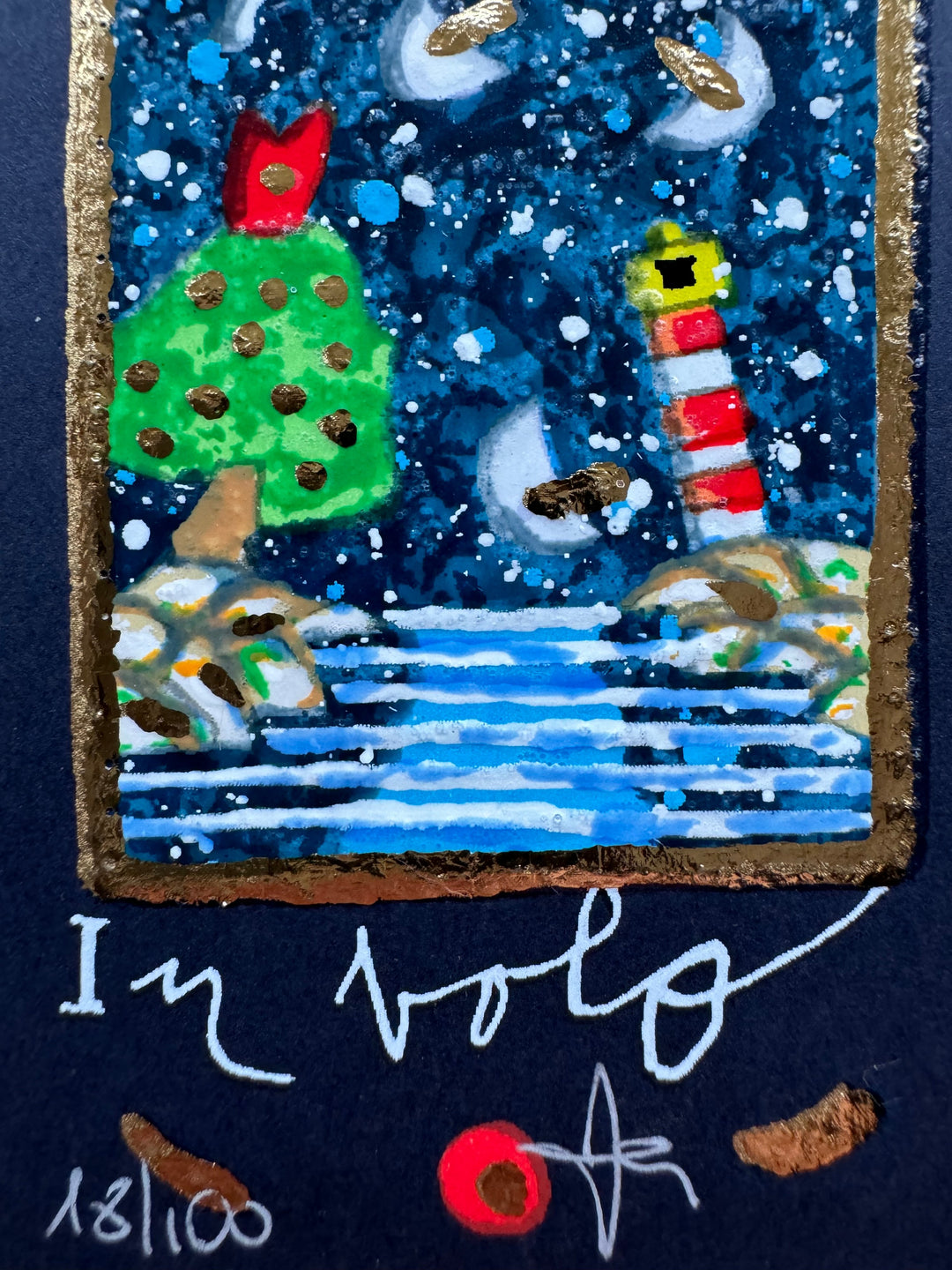 Il volo ( fondo blu) | Francesco Musante