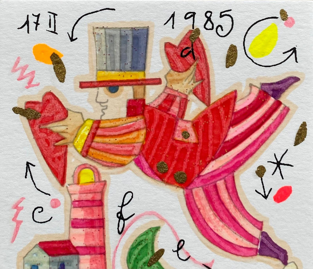 Ladro di lune sul golfo II (Fondo bianco) | Francesco Musante