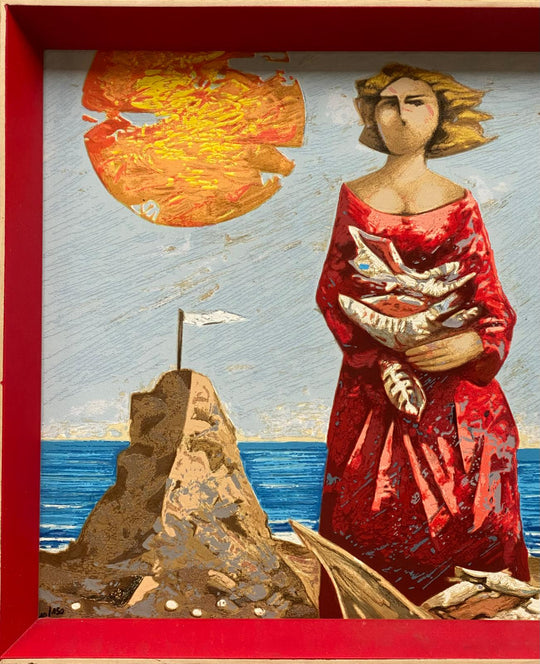 Opera incorniciata: Cercatori di conchiglie | Giampaolo Talani