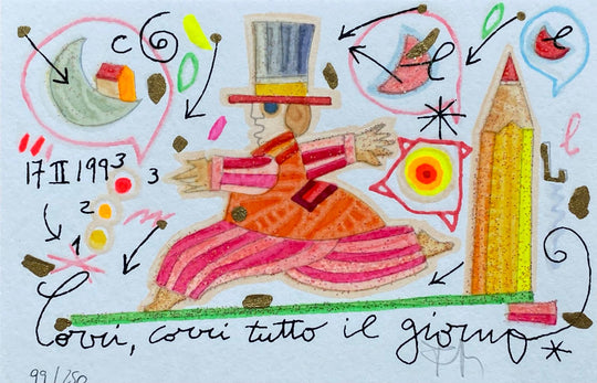 Corri corri tutto il giorno (Fondo bianco) | Francesco Musante