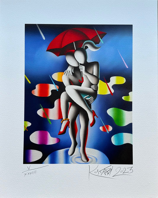 Passion in the rain | Mark Kostabi